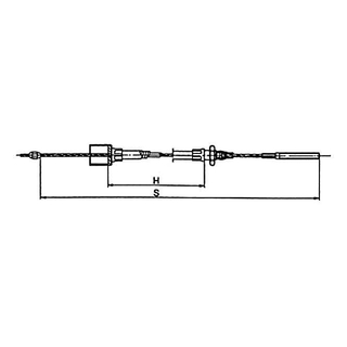 AL-KO Bowdenzge aushngbar Glocke 24 mm Gewinde M8 - Profi Longlife HL 1020 mm / GL 1230 mm