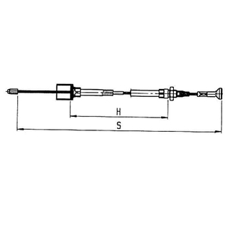 AL-KO Bowdenzge aushngbar Glocke 24 mm Nippel 8 mm - Profi Longlife HL 1130 mm / GL 1326 mm