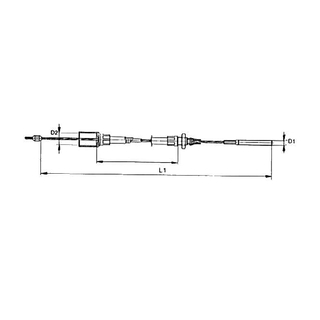 KNOTT NIROSTA Bowdenzge Glocke  19 mm HL 1830 mm / GL 2040 mm