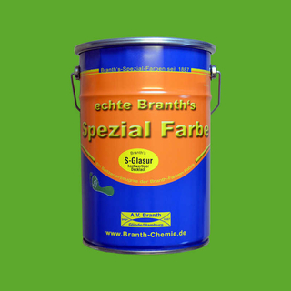 Branths S-Glasur (langsame Antrocknung) 5 Liter gelbgrün RAL 6018