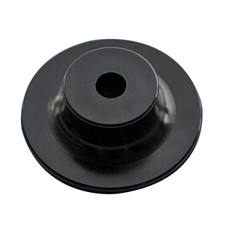 Rundknopf 6/8 mm Seil, schwarz, 32 mm, mit großem Pilzkopf, Kunststoff